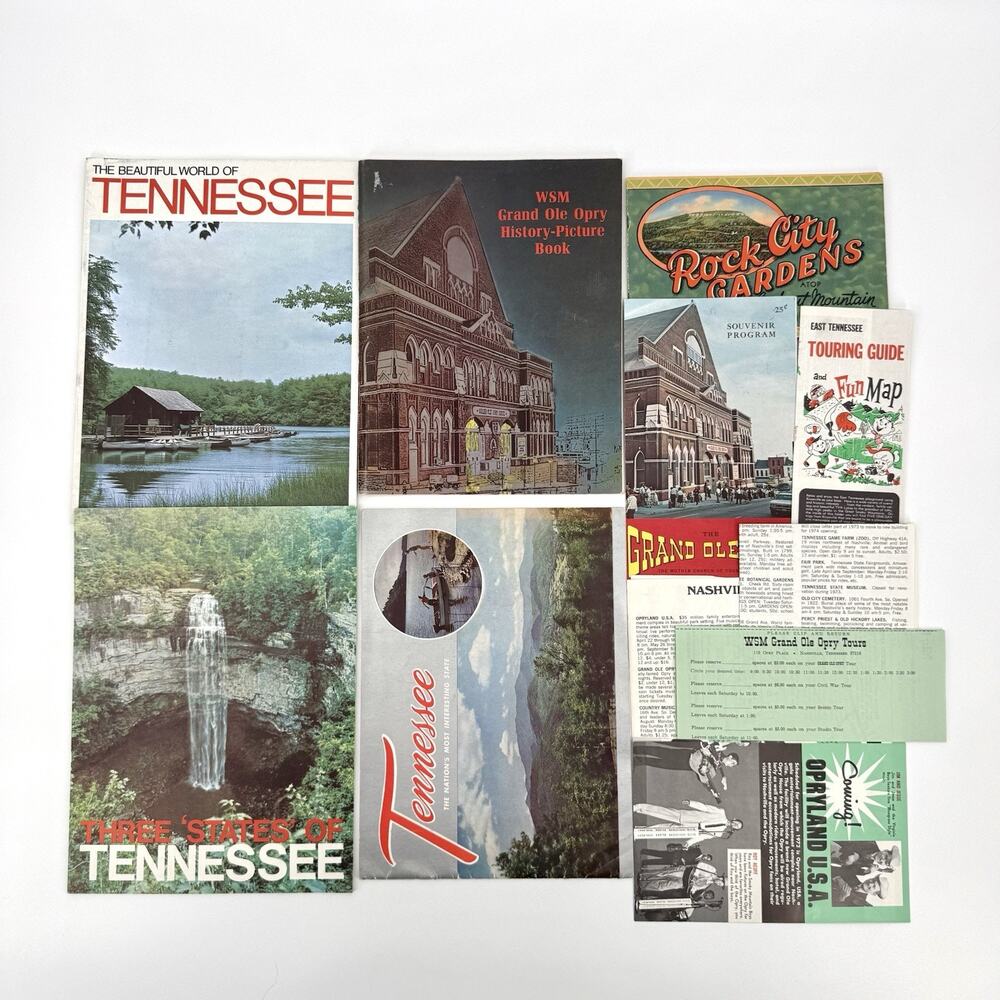 VTG Lot Tennessee 1970s Pictorial Guide Tourists Booklets Brochures Pamphlets